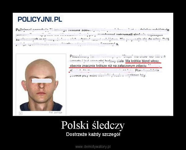 Polski śledczy – Dostrzeże każdy szczegół 
