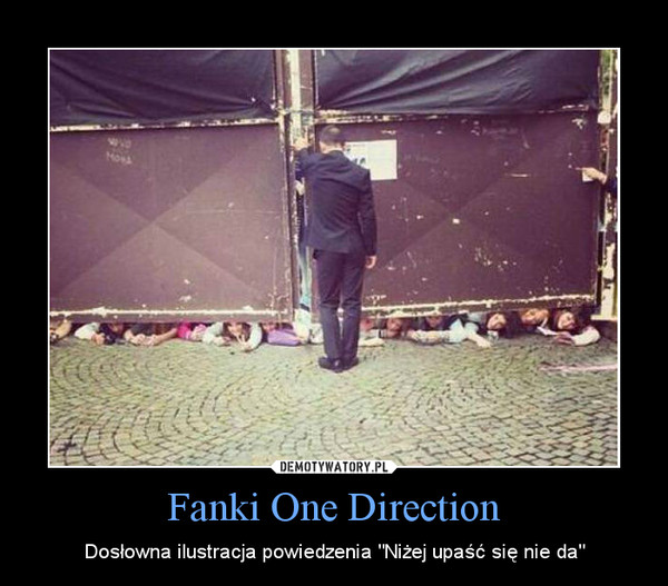 Fanki One Direction – Dosłowna ilustracja powiedzenia "Niżej upaść się nie da" 
