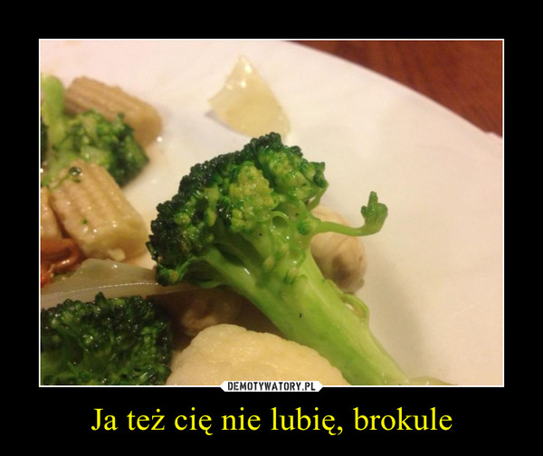 Ja też cię nie lubię, brokule –  