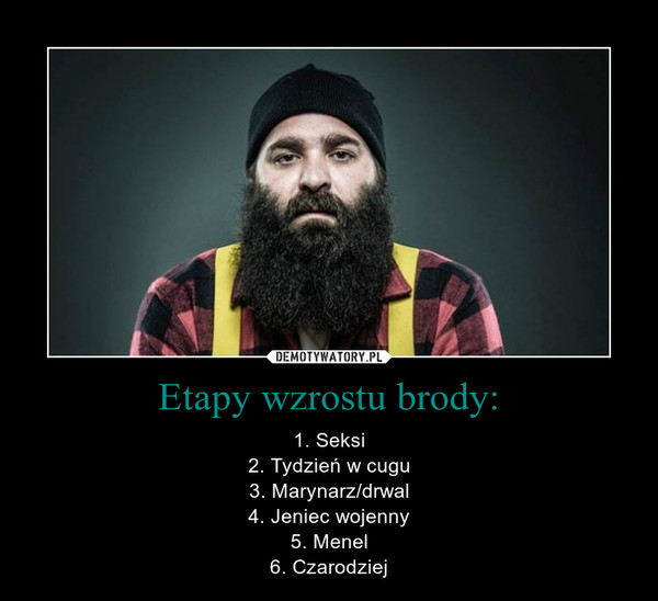 Etapy wzrostu brody: