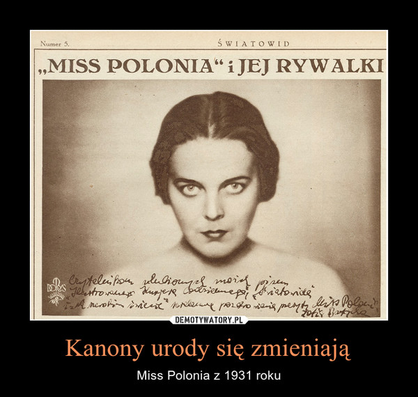 Kanony urody się zmieniają – Miss Polonia z 1931 roku 