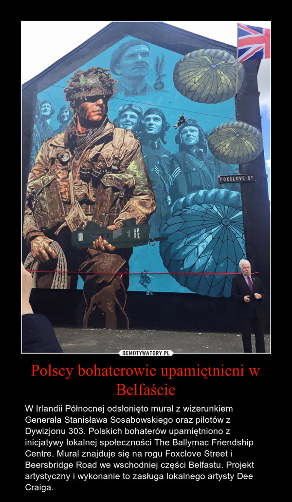 Polscy bohaterowie upamiętnieni w Belfaście