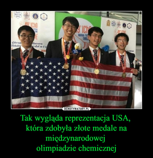 Tak wygląda reprezentacja USA, która zdobyła złote medale na międzynarodowej olimpiadzie chemicznej –  