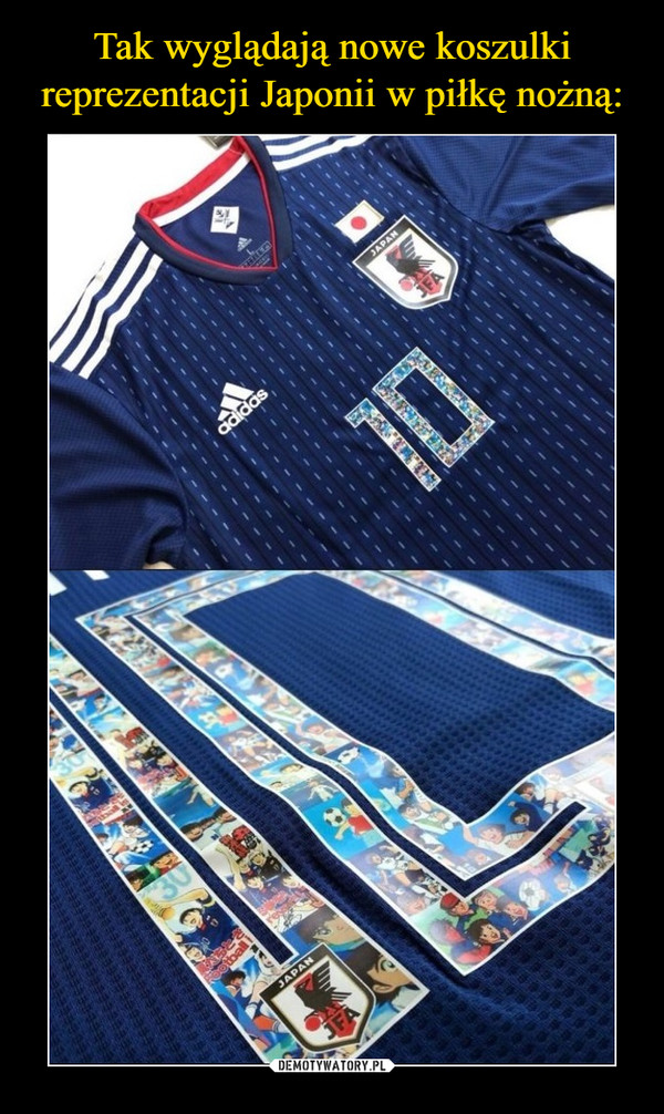 Tak wyglądają nowe koszulki reprezentacji Japonii w piłkę nożną: