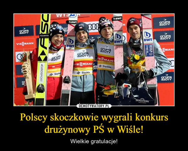 Polscy skoczkowie wygrali konkurs drużynowy PŚ w Wiśle!
