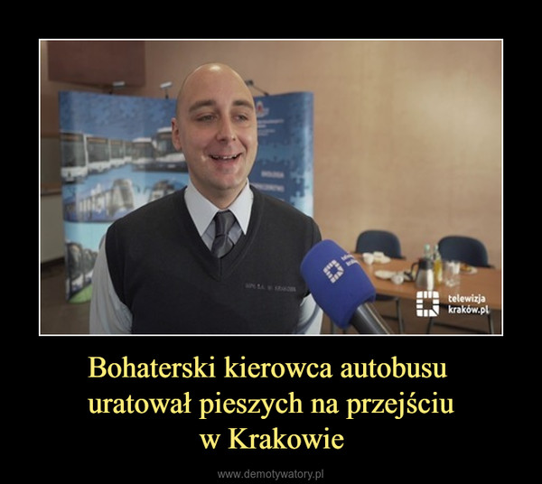Bohaterski kierowca autobusu uratował pieszych na przejściuw Krakowie –  