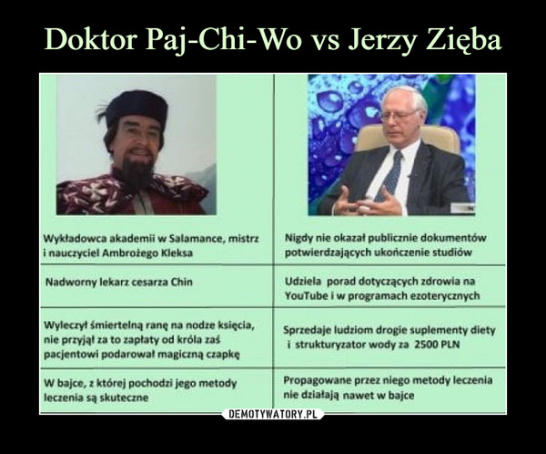Doktor Paj-Chi-Wo vs Jerzy Zięba