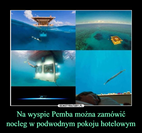 Na wyspie Pemba można zamówić nocleg w podwodnym pokoju hotelowym –  