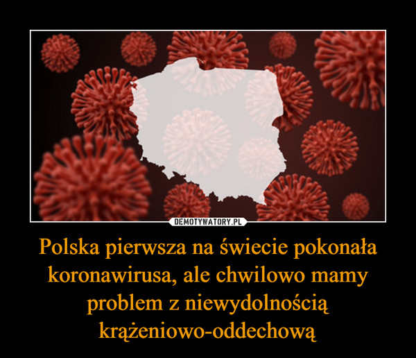 Polska pierwsza na świecie pokonała koronawirusa, ale chwilowo mamy problem z niewydolnością krążeniowo-oddechową –  