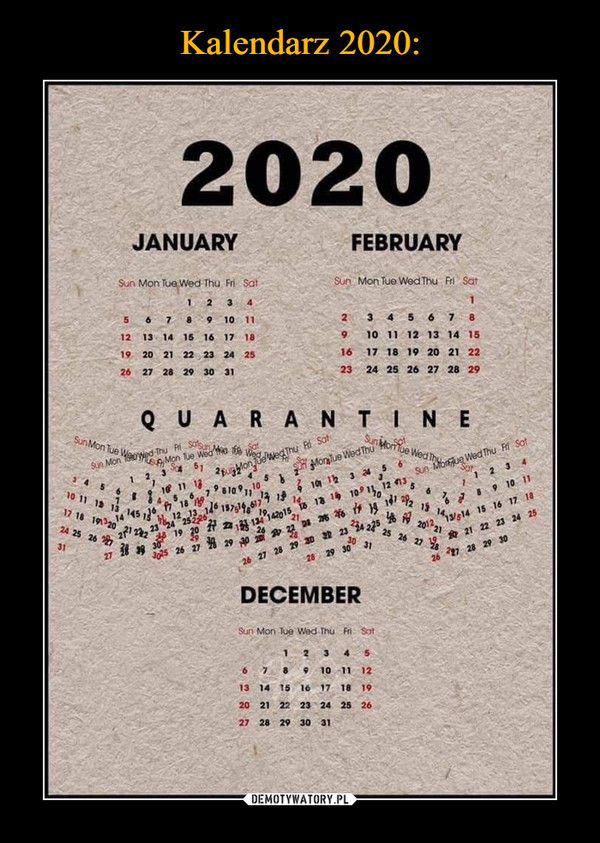 Kalendarz 2020: