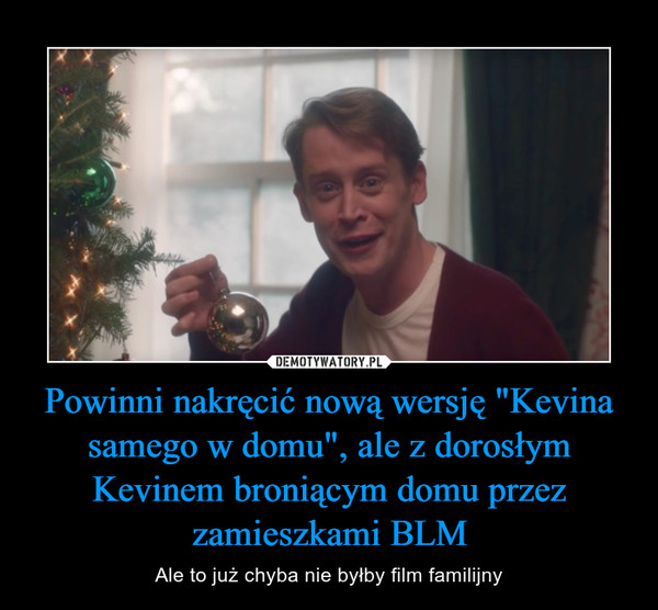 Powinni nakręcić nową wersję "Kevina samego w domu", ale z dorosłym Kevinem broniącym domu przez zamieszkami BLM – Ale to już chyba nie byłby film familijny 