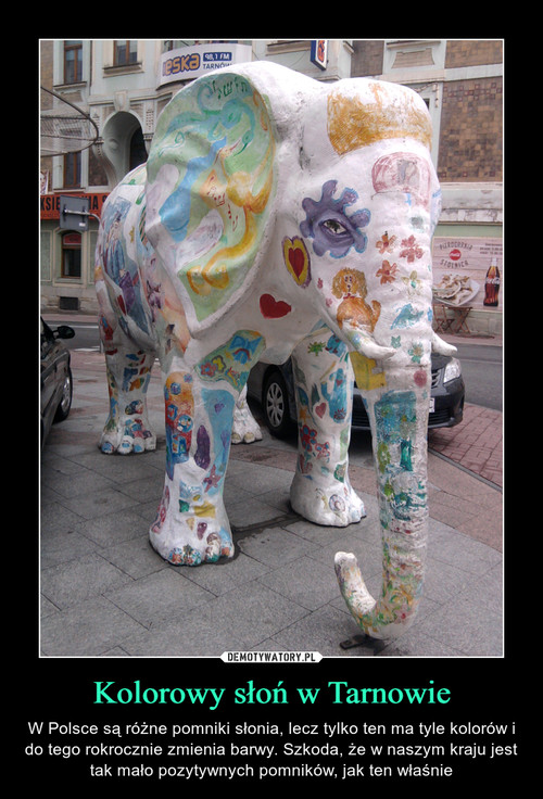 Kolorowy słoń w Tarnowie