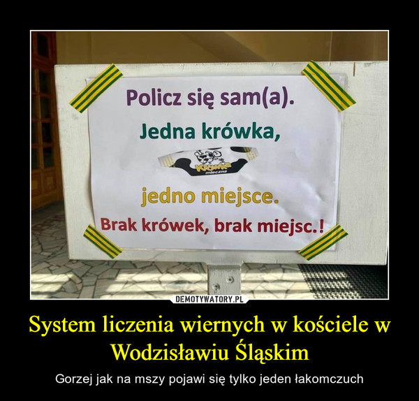 System liczenia wiernych w kościele w Wodzisławiu Śląskim