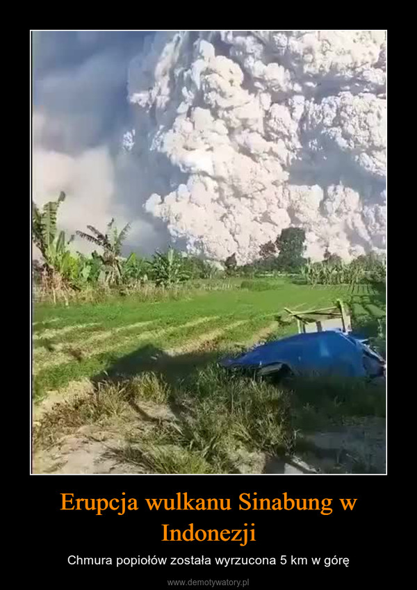 Erupcja wulkanu Sinabung w Indonezji – Chmura popiołów została wyrzucona 5 km w górę 