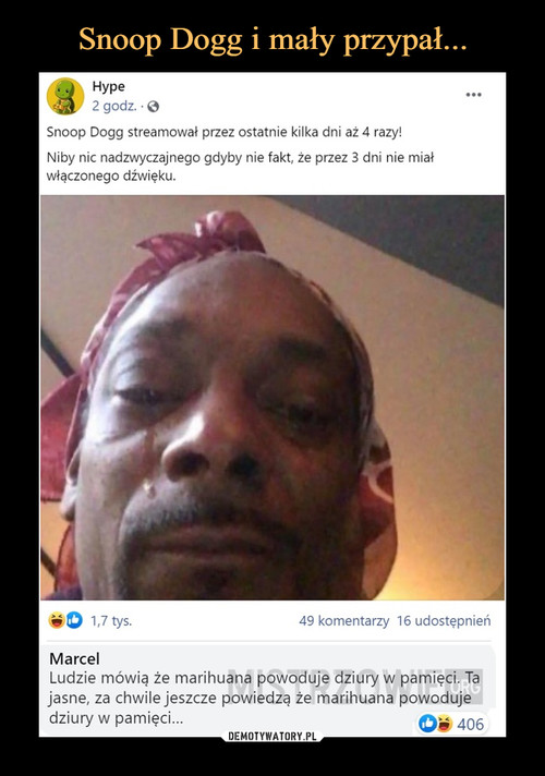 Snoop Dogg i mały przypał...