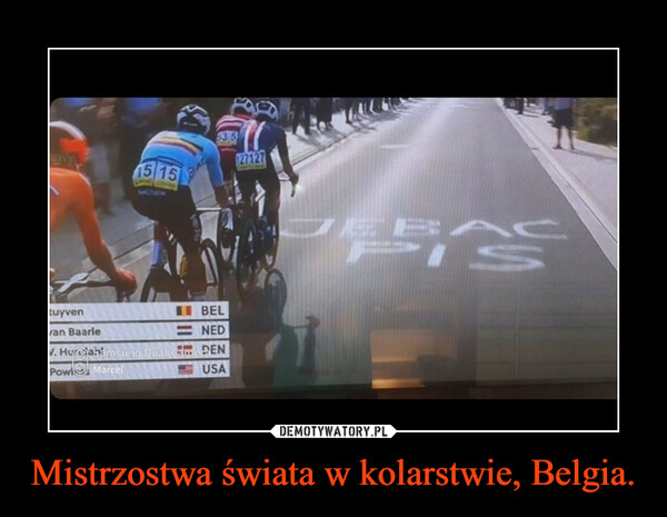 Mistrzostwa świata w kolarstwie, Belgia.