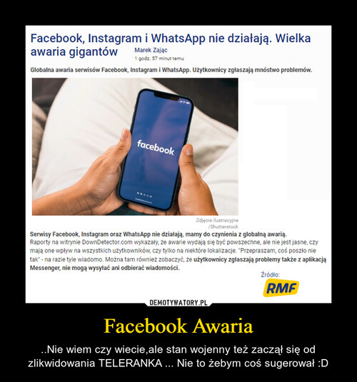Facebook Awaria