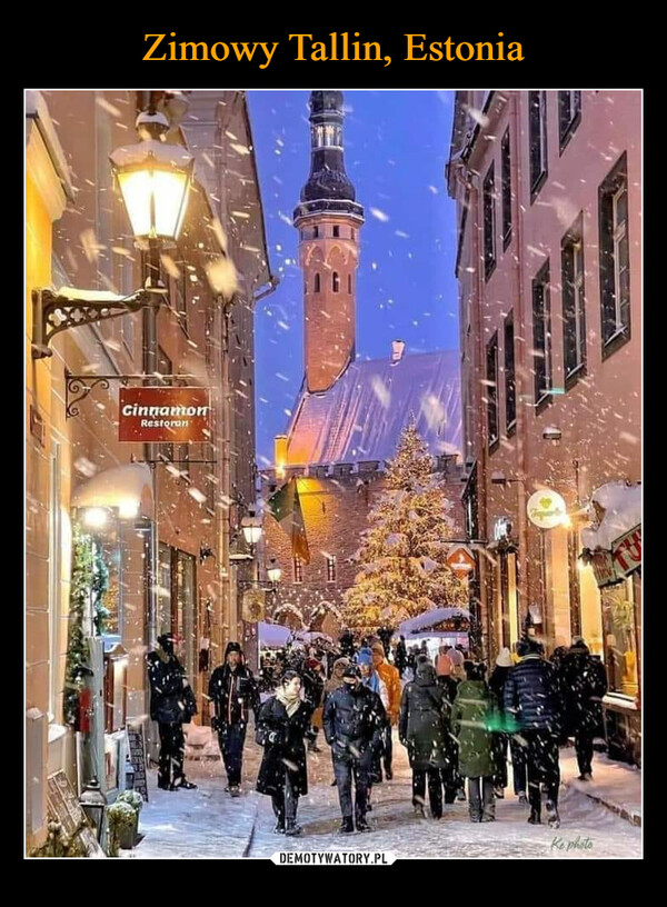 Zimowy Tallin, Estonia