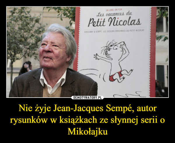 Nie żyje Jean-Jacques Sempé, autor rysunków w książkach ze słynnej serii o Mikołajku –  