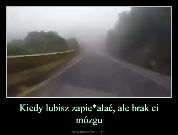 Kiedy lubisz zapie*alać, ale brak ci mózgu –  