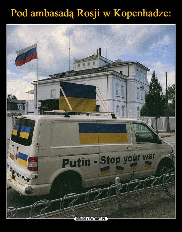Pod ambasadą Rosji w Kopenhadze: