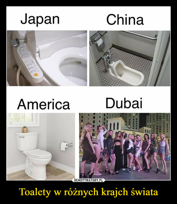 Toalety w różnych krajch świata