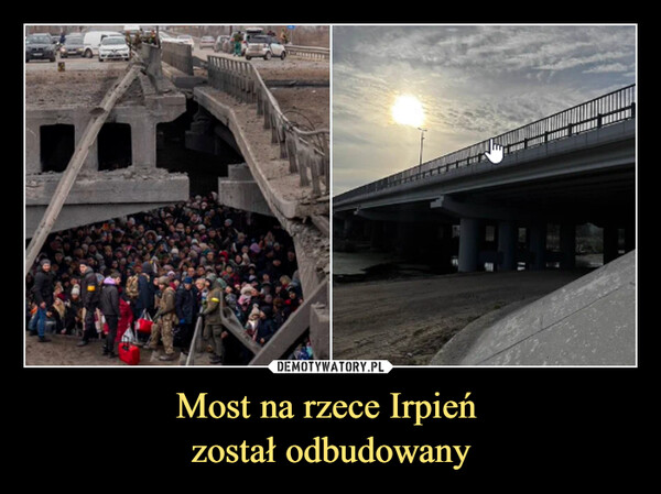 Most na rzece Irpień został odbudowany –  www.DE