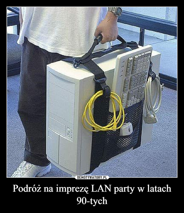 Podróż na imprezę LAN party w latach 90-tych
